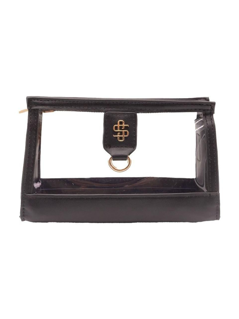 SS Clear Leather Clutch