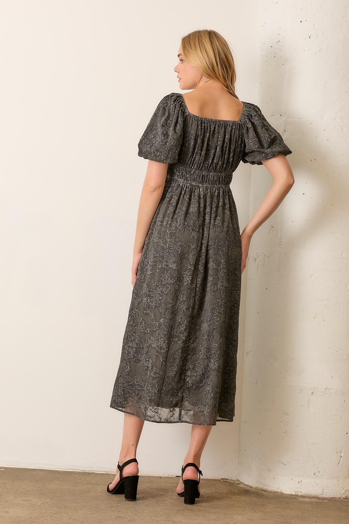 Charcoal Textured Bubble Dress