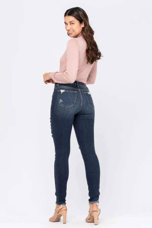 Judy Blue Midrise Dark Skinny Jeans