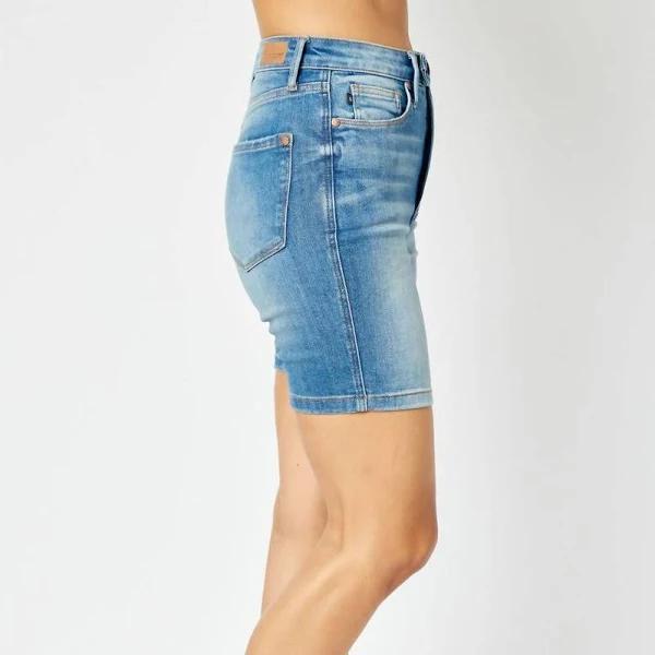 Judy Blue Double Button Bermuda Shorts