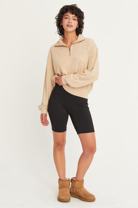 Crop Zip Sweatshirt