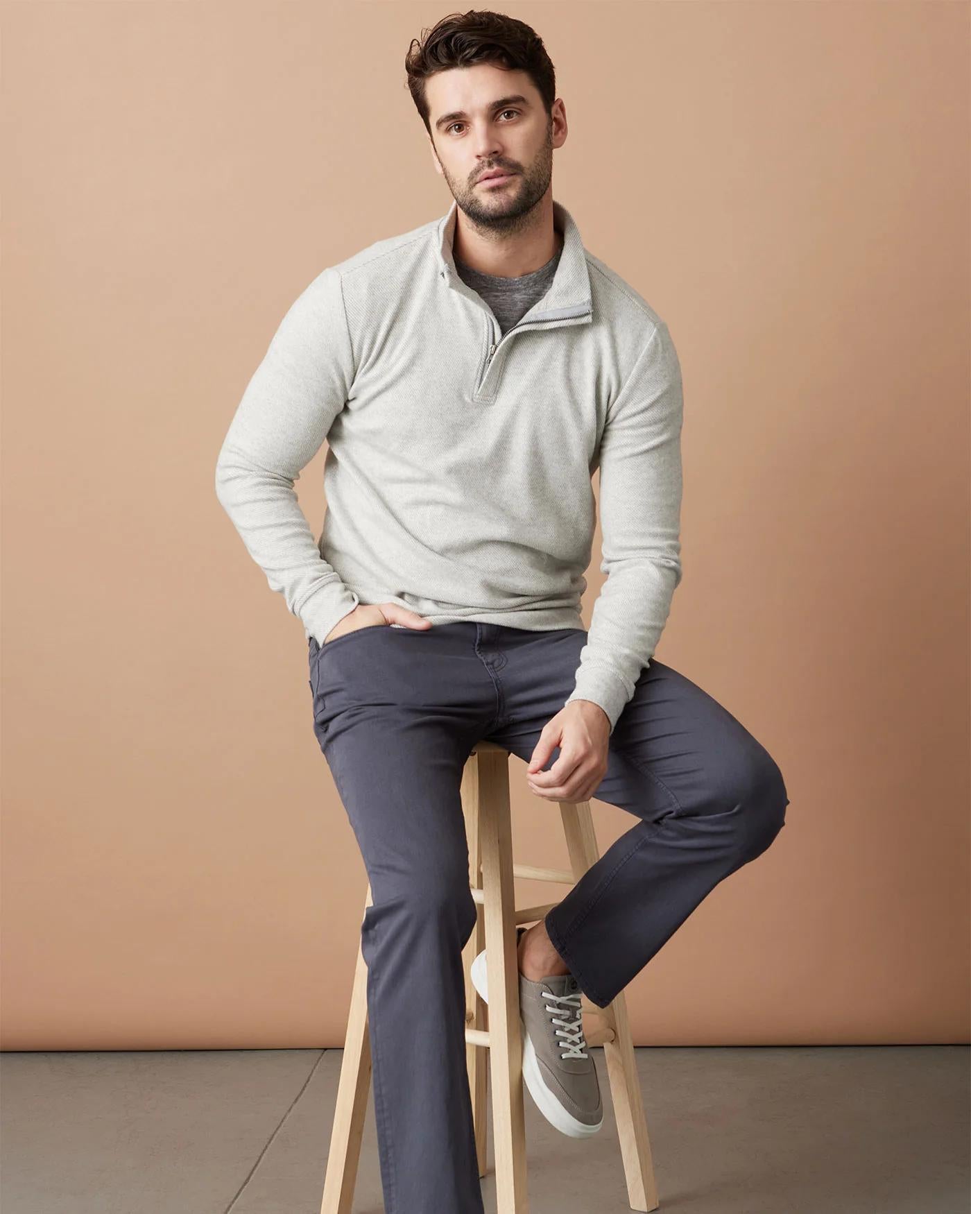 HERO STRETCH KNIT 1/4-ZIP - GREY
