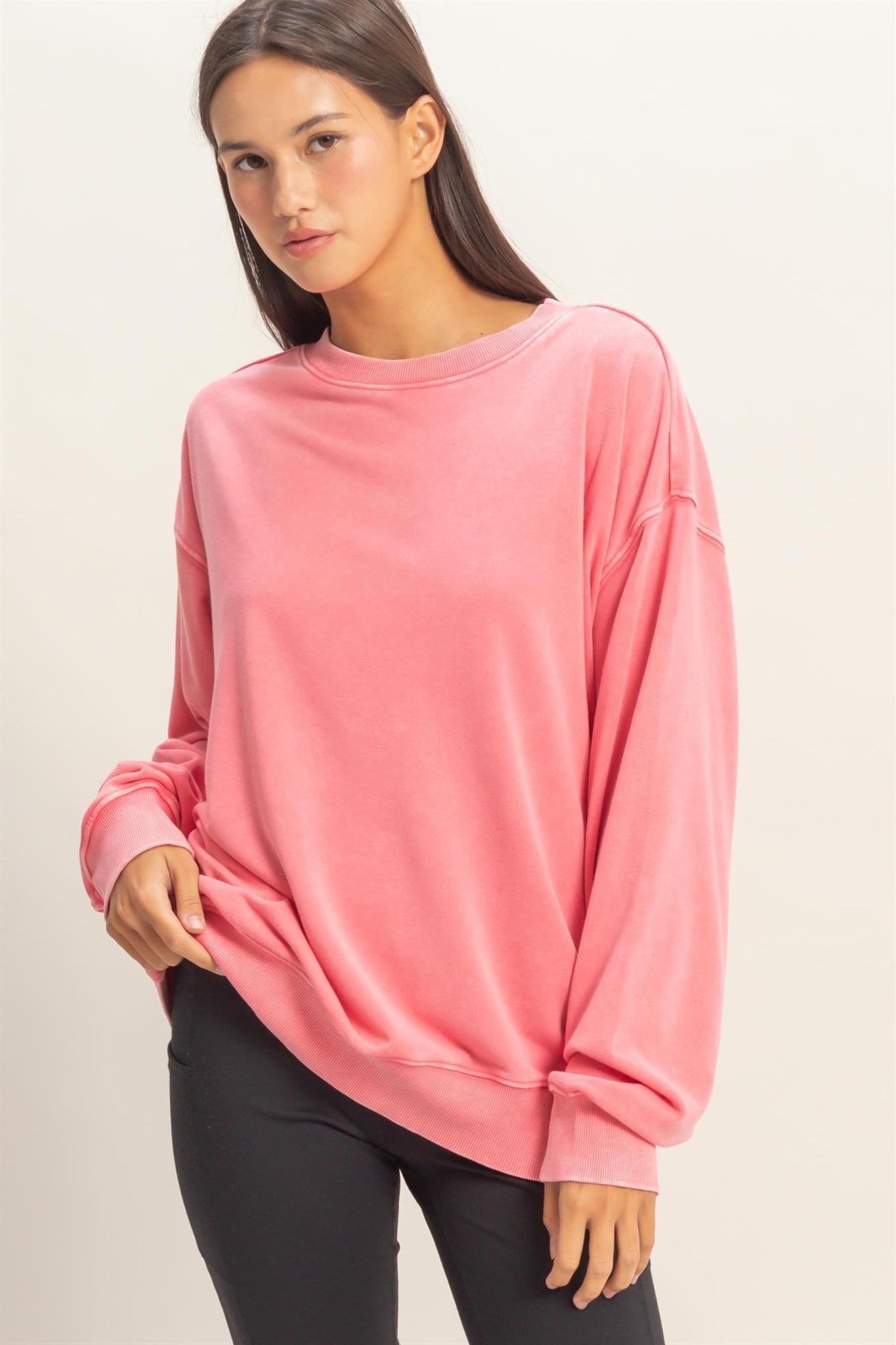 Mineral Washed Crew Neck Sweatshirt