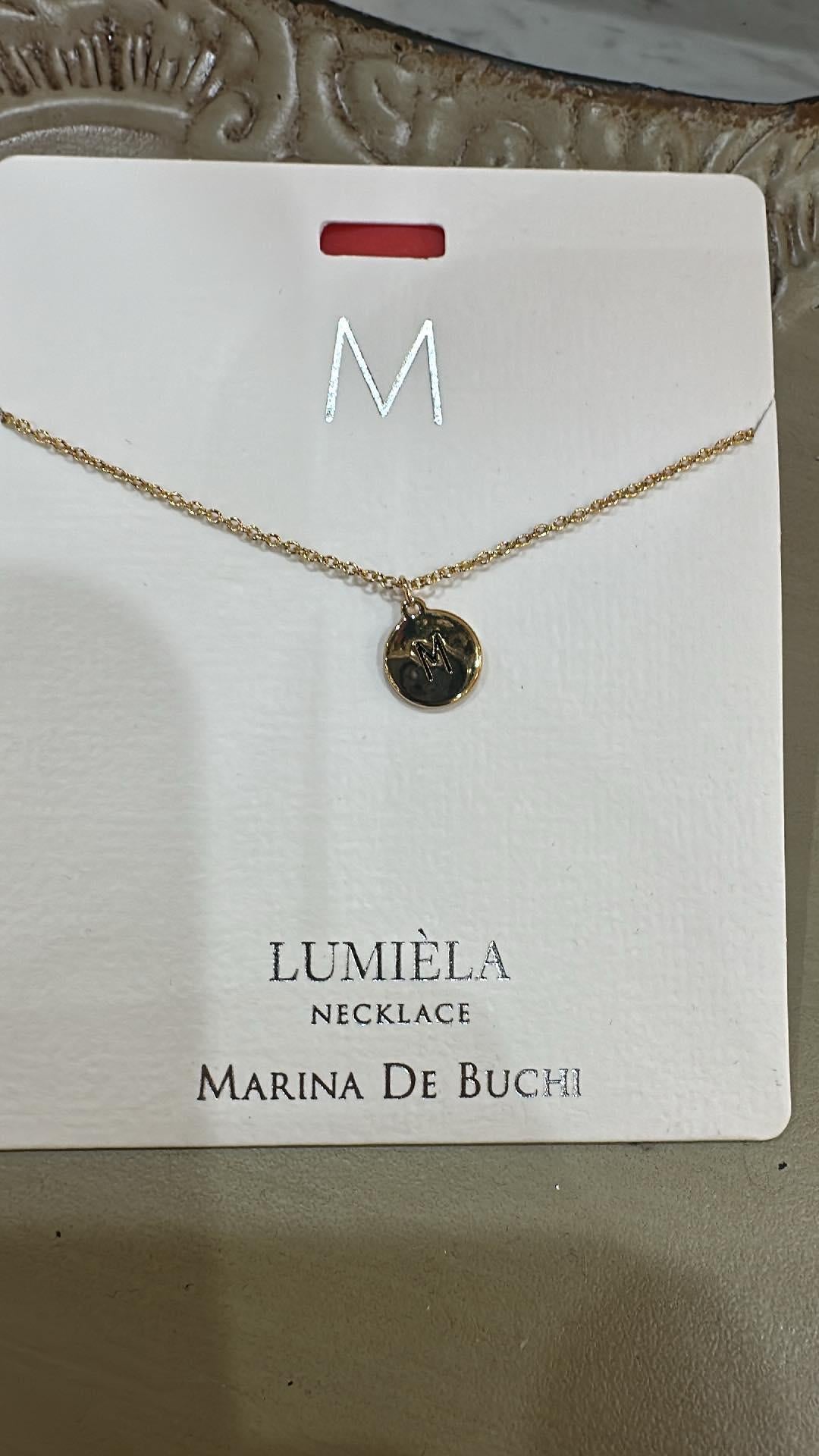 Lumiela M Circle Pendant Necklace