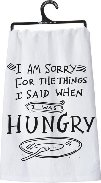 When I Was Hungry Dish Towel