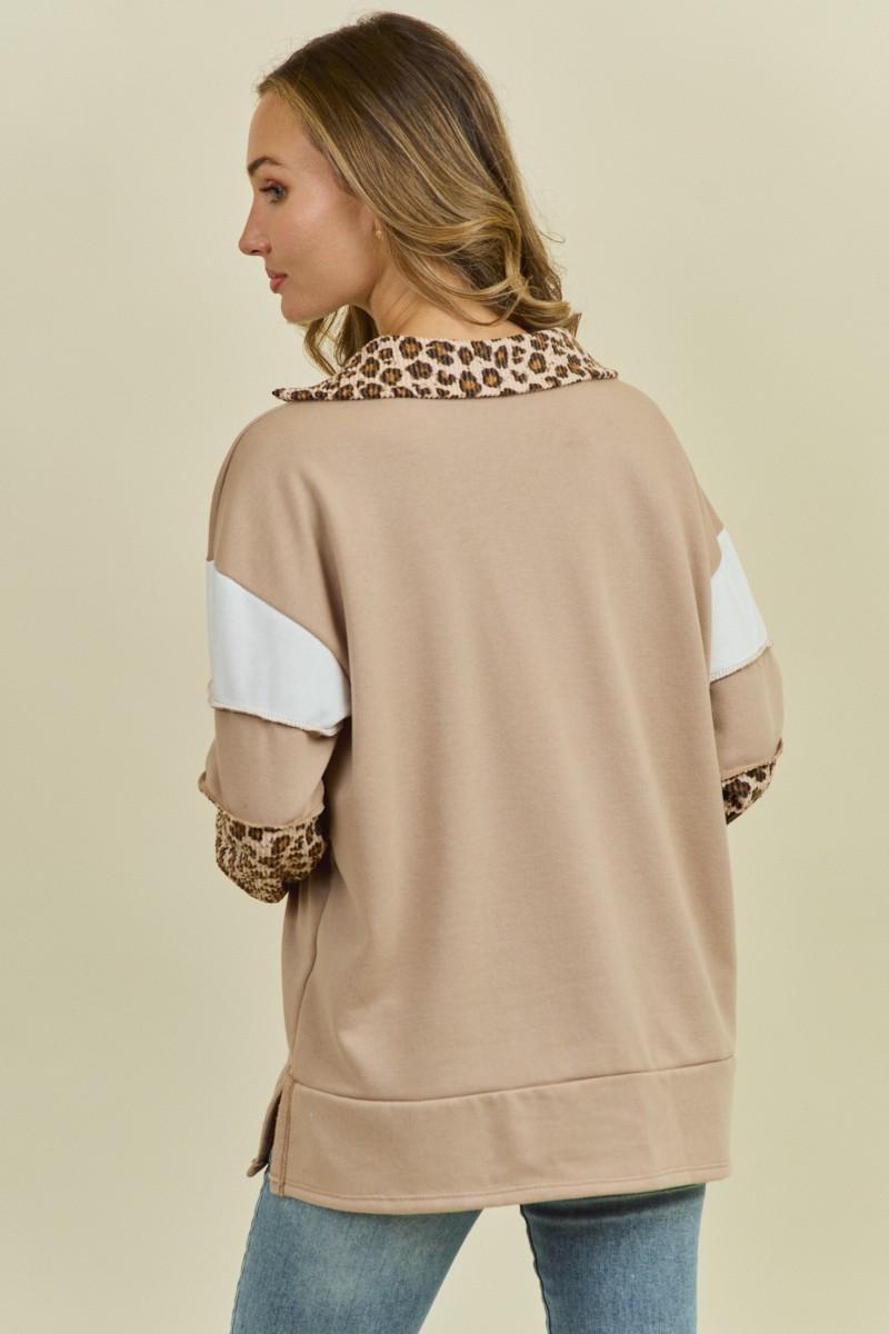 Animal Print Long Sleeve Sweatshirt