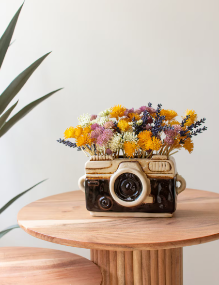 Ceramic Camera Planter