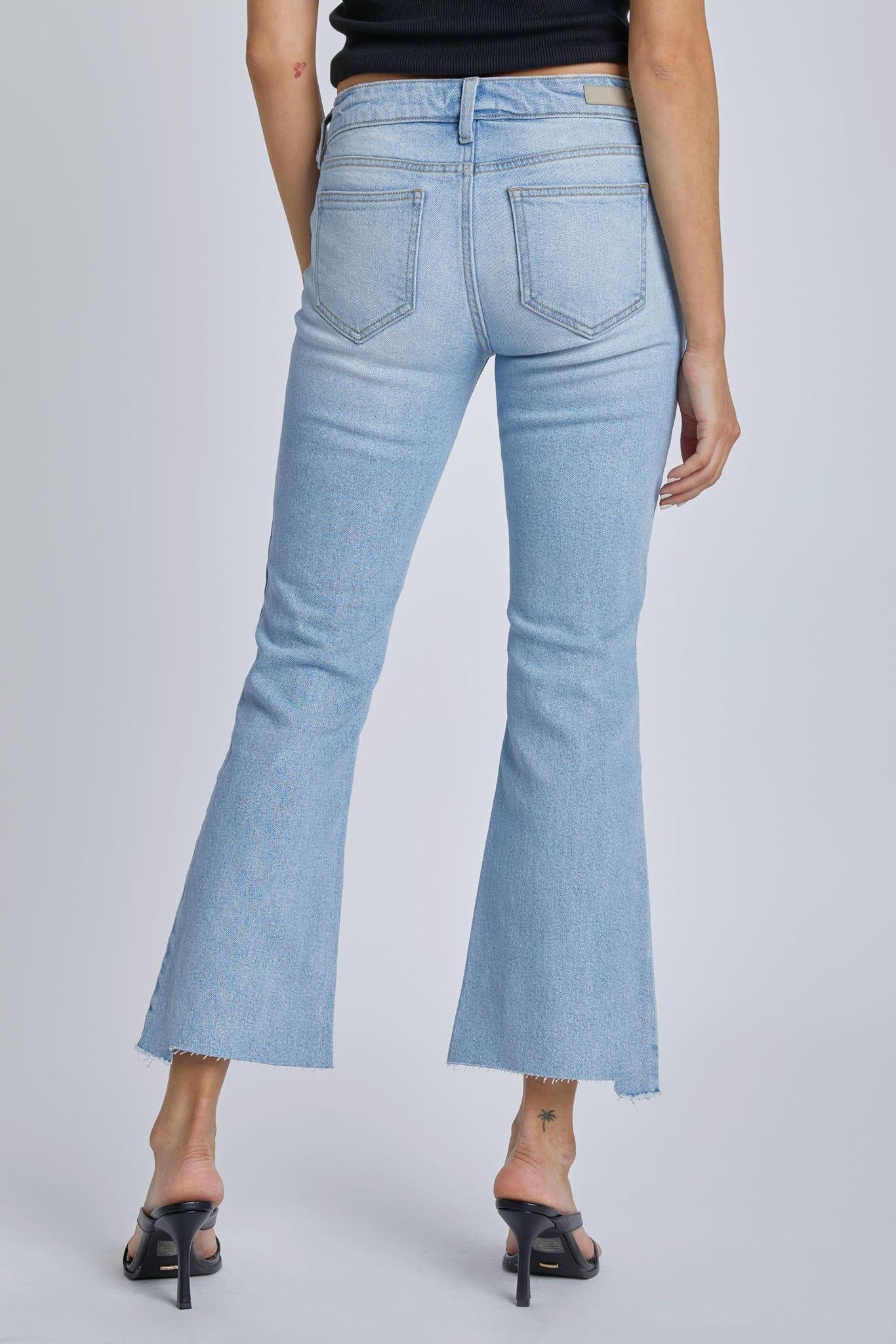 CELLO Midrise Crop Flare Jeans