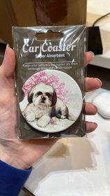 Shih Tzu Laying Car Coaster