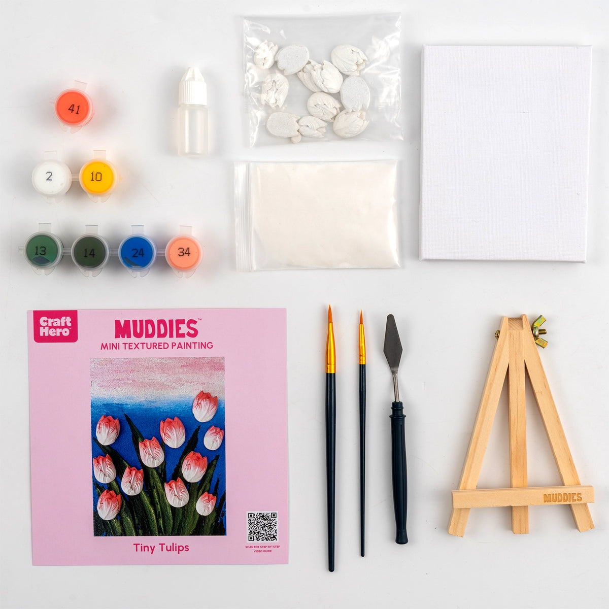 Craft Hero Muddies™ - Tiny Tulips - 3D Textured Sand Art Kit