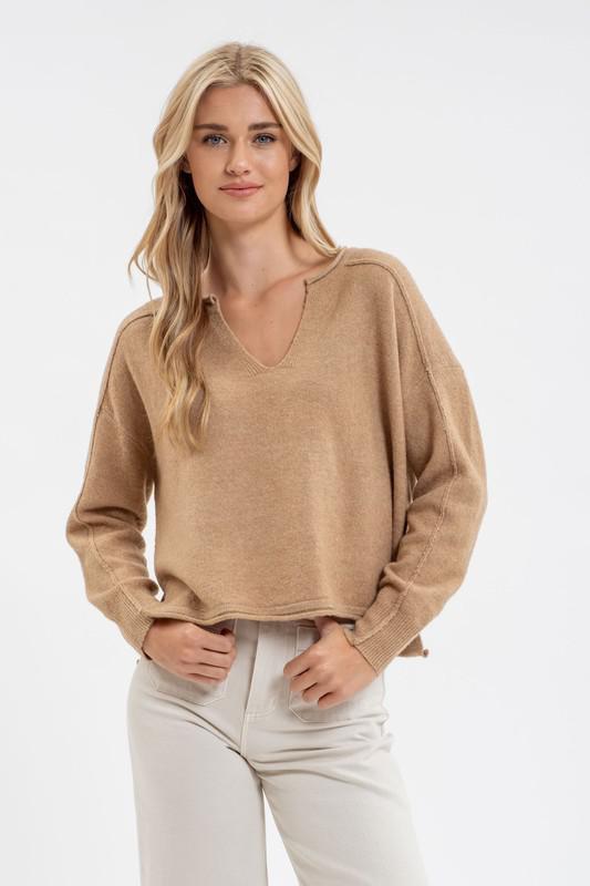 Vneck Knit Sweater