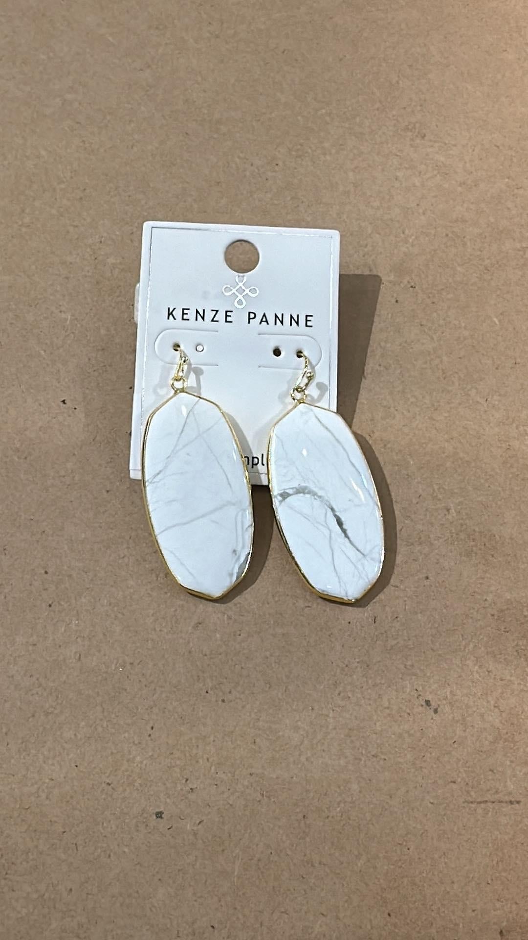 Flat Stone Earrings
