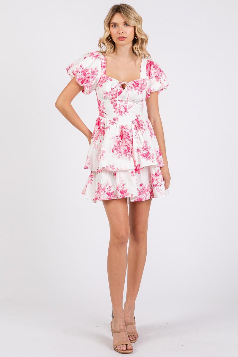 Poplin Puff Mini Dress