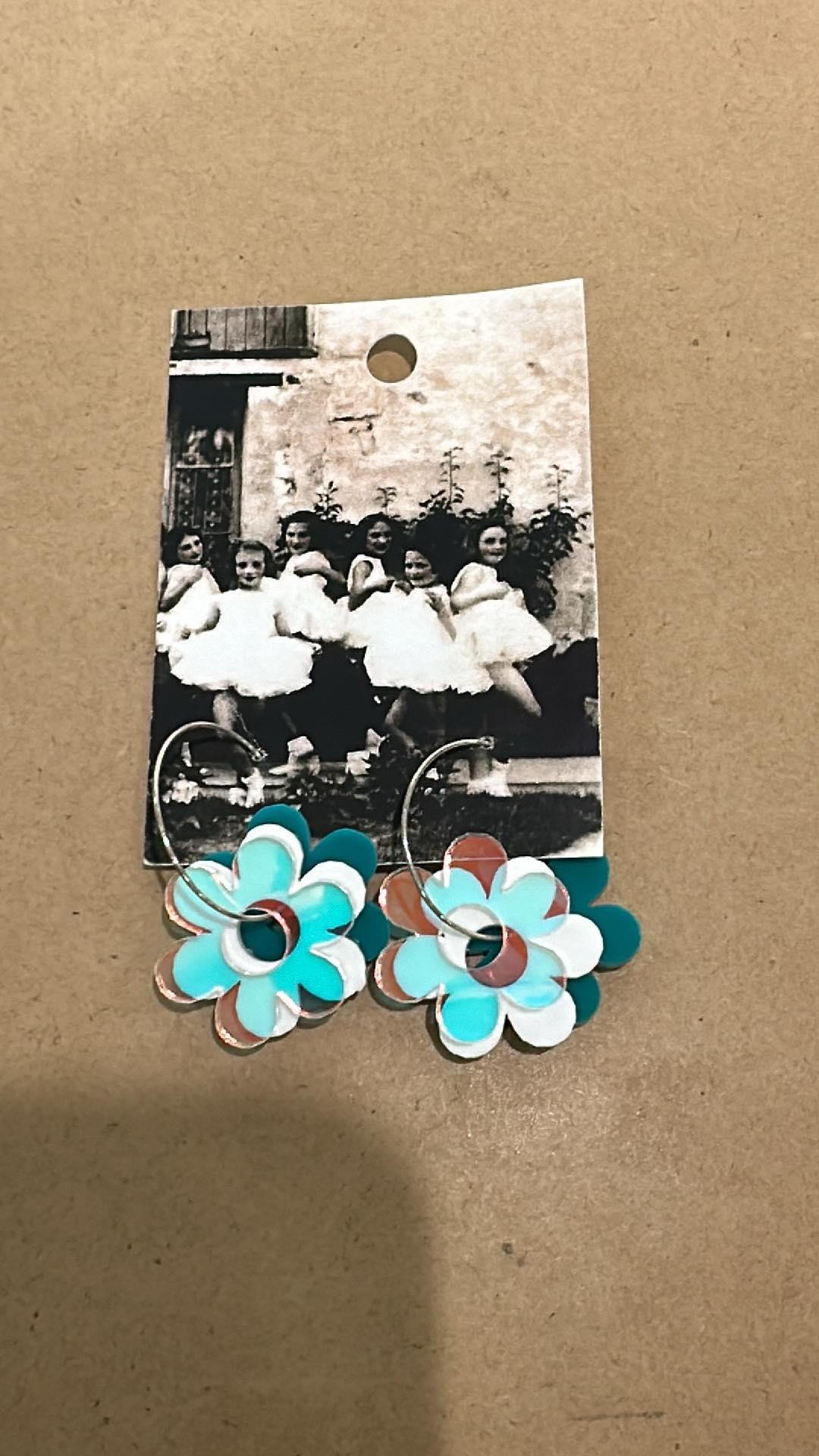 Triple Flower Earrings