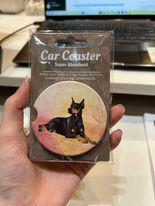 Boston Terrier Sitting Car Coaster