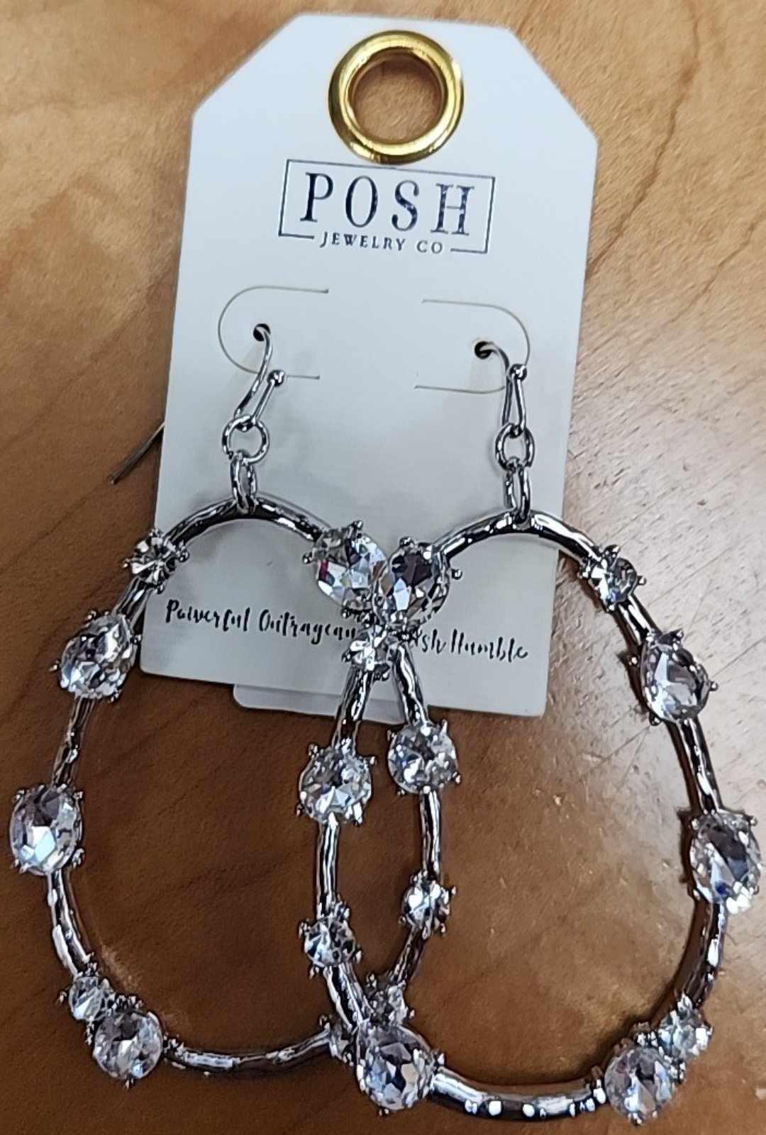 Crystal Open Shape Earrings