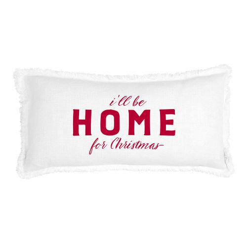 I'll Be Home For Christmas Lumbar Pillow