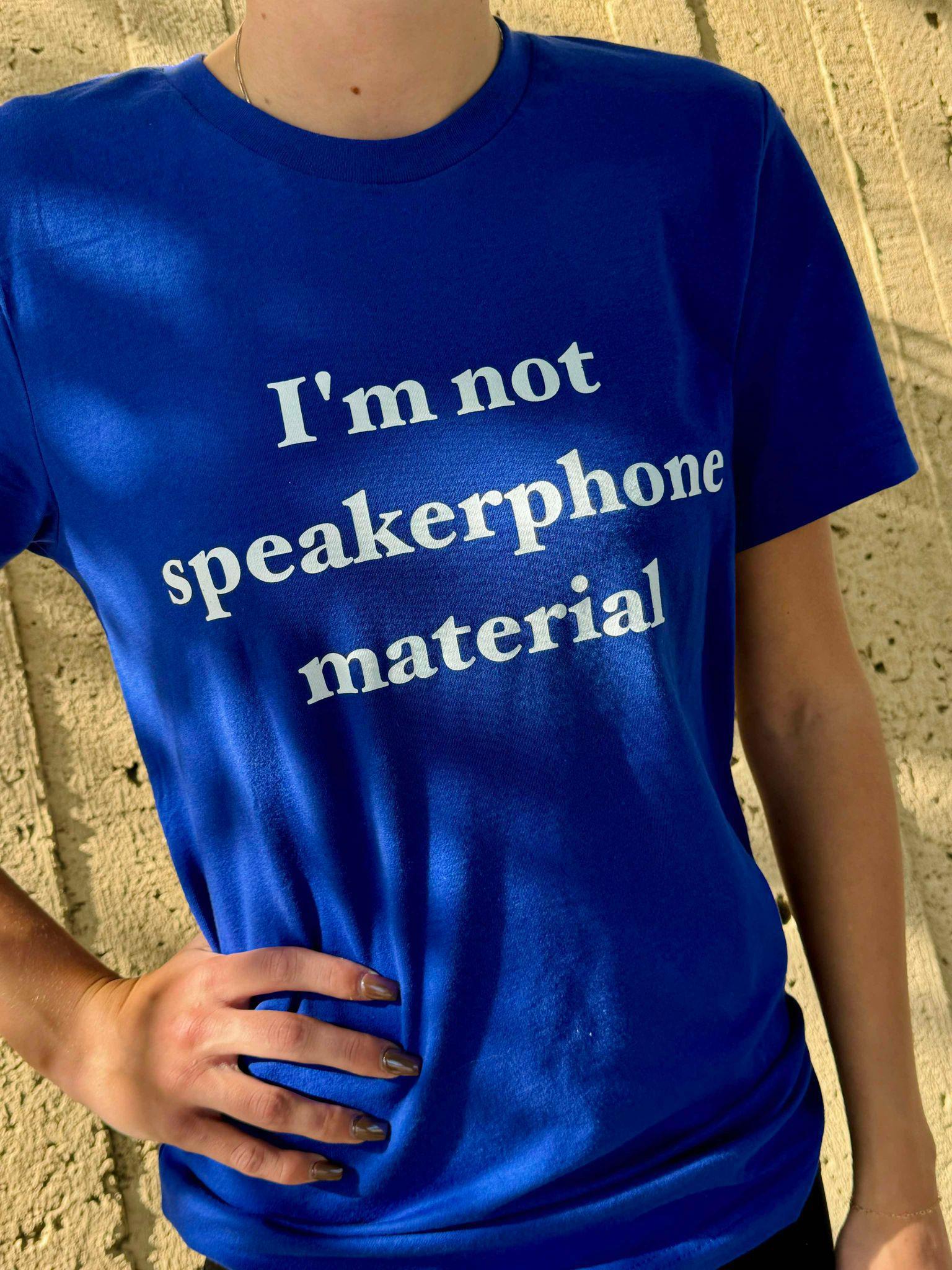 Speaker Phone Material Tee