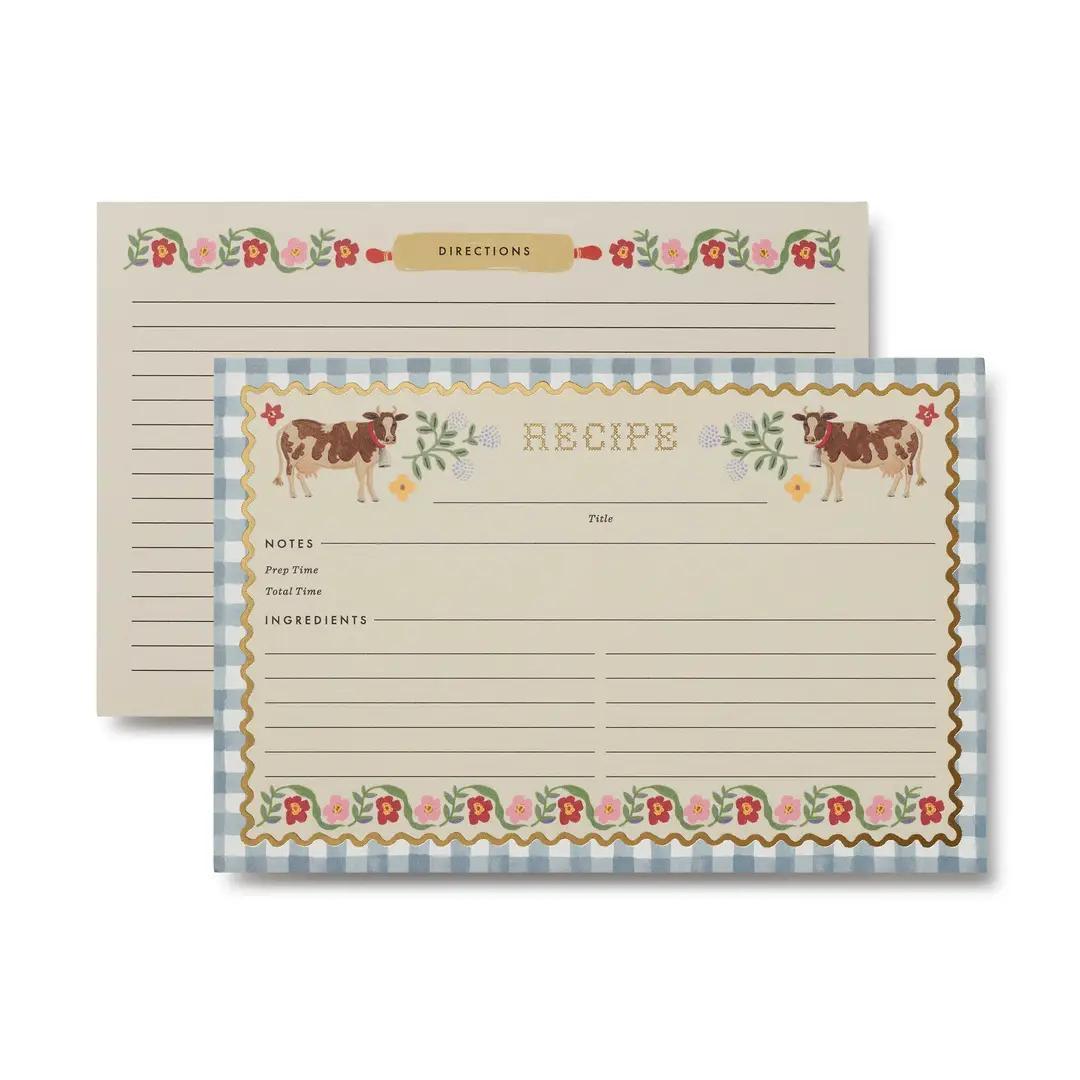Pack of 12 Home Sweet Home Recipe Cards