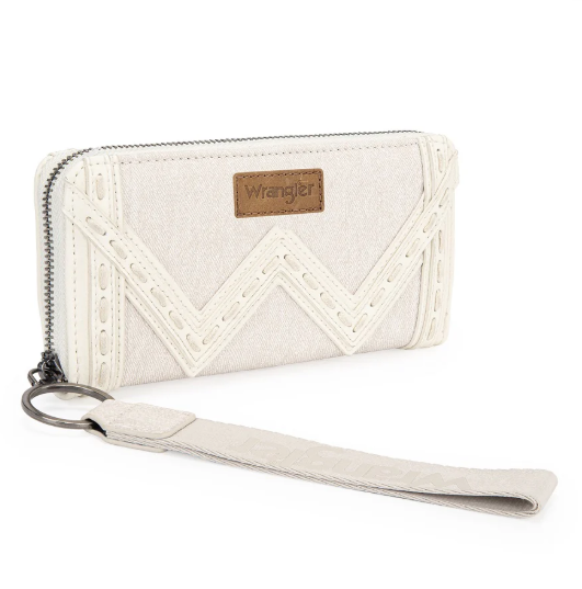 Wrangler Western Chevron Contrast Stitch RFID Wallet - Tan