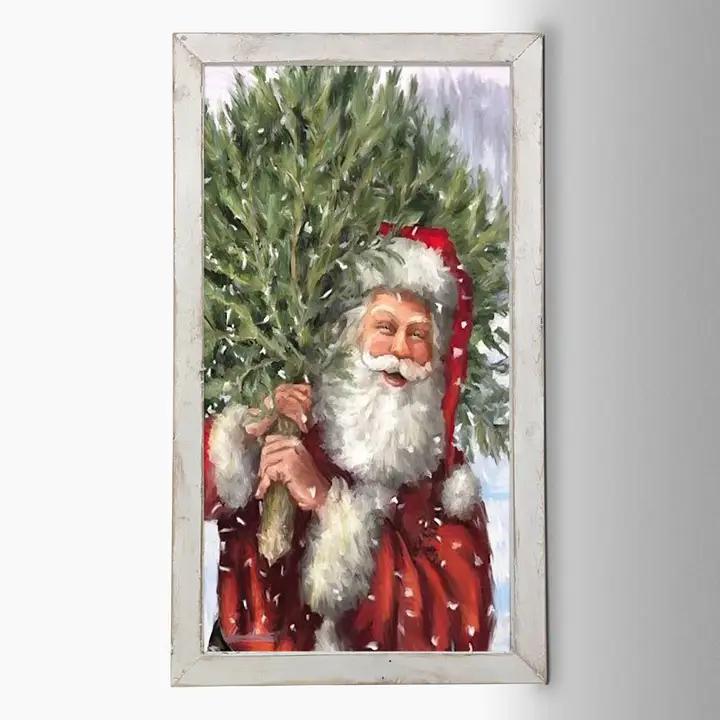 Classic Santa with Tree 45x24"