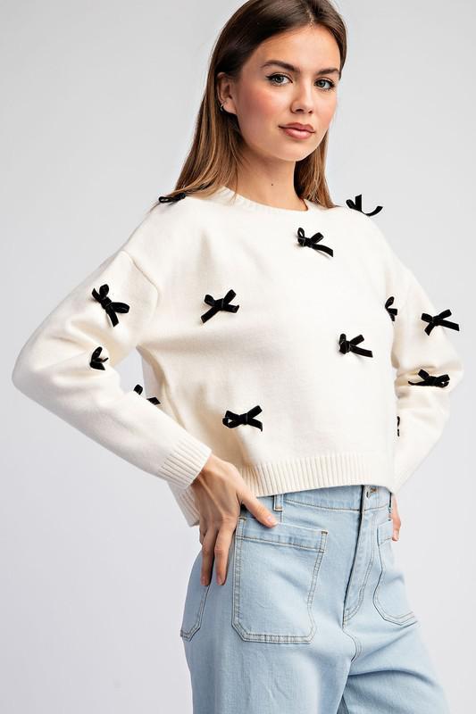 Black Ribbon Sweater