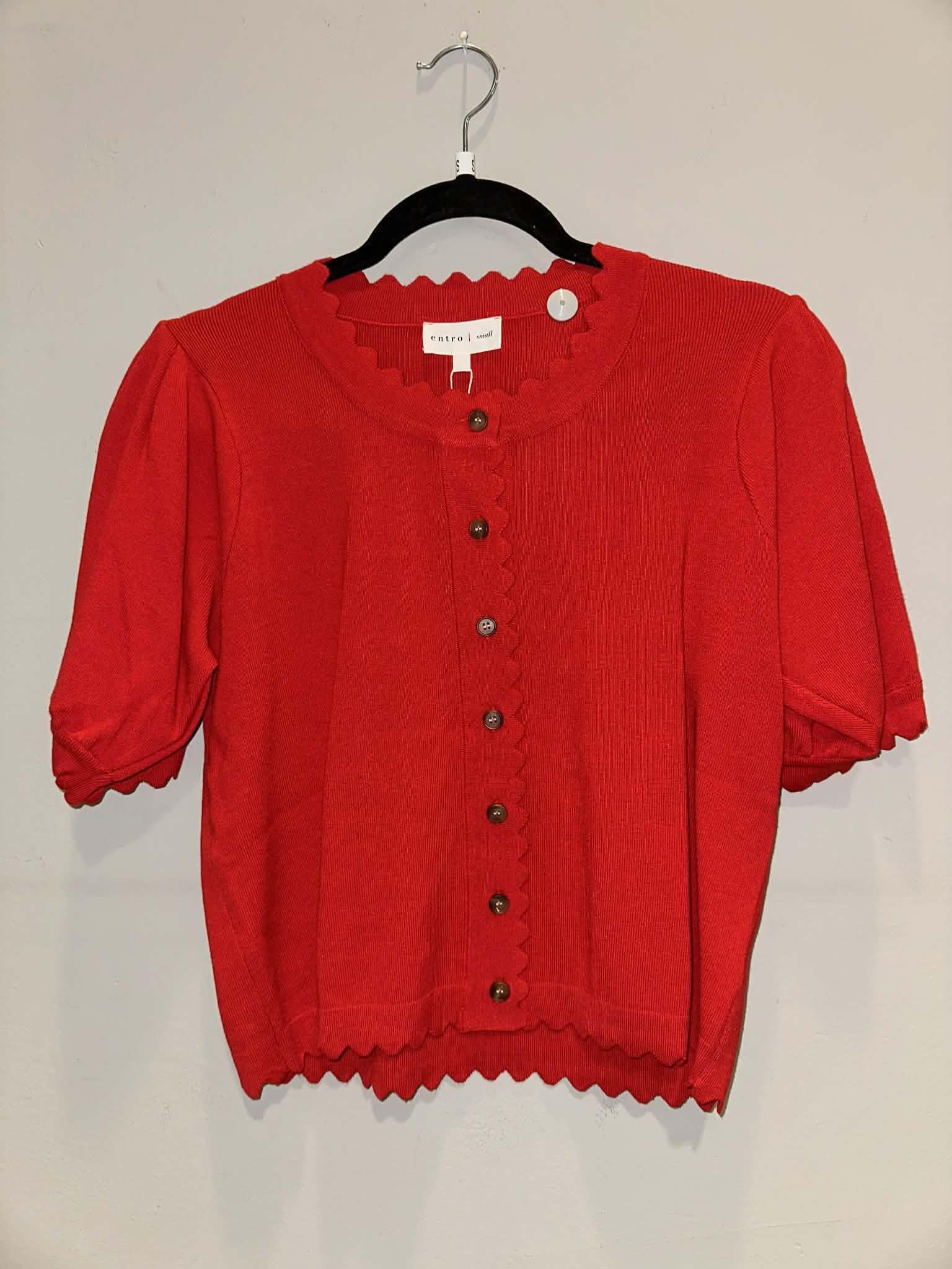 Ruffle Button Up Sweater