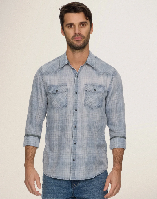 BLUE COMBO MILLBROOK VINTAGE SOFT WESTERN SHIRT