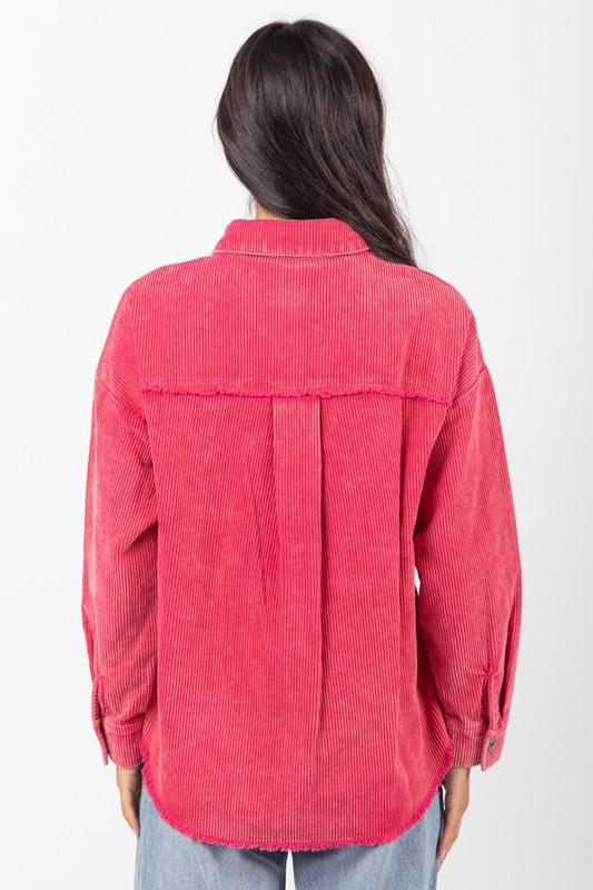 Hot Pink Washed Shacket