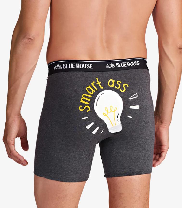 Little Blue House Smart Ass Men's Glow in the Dark Boxer Briefs