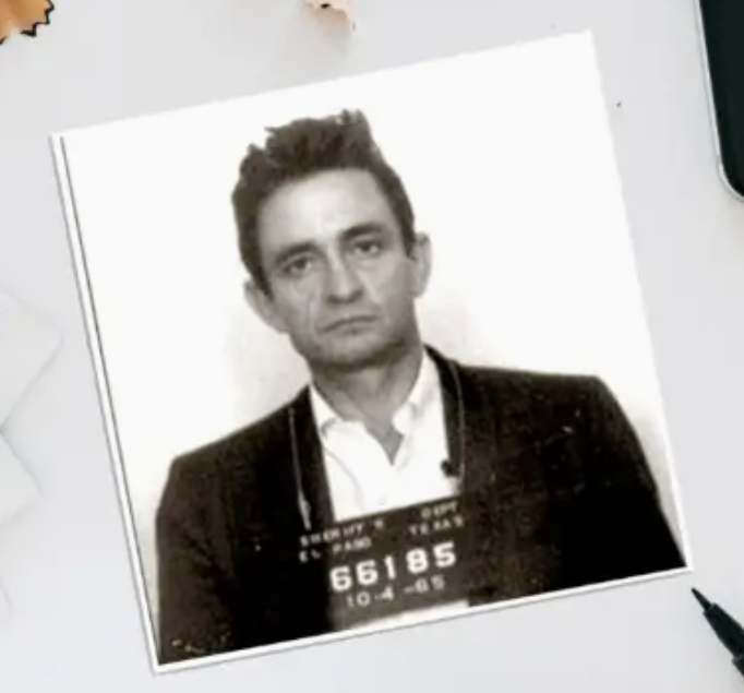 Johnny Cash Mugshot Coaster