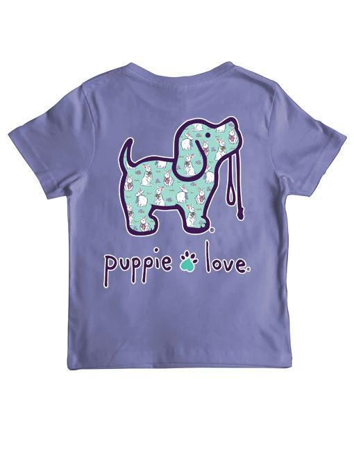 Puppie Love BUNNY PATTERN PUP YTH Tee