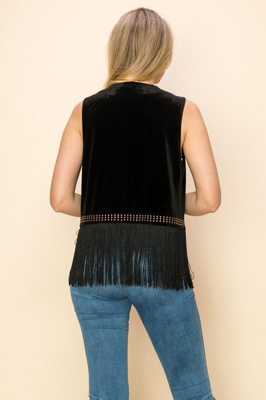 Velvet Fringe Vest