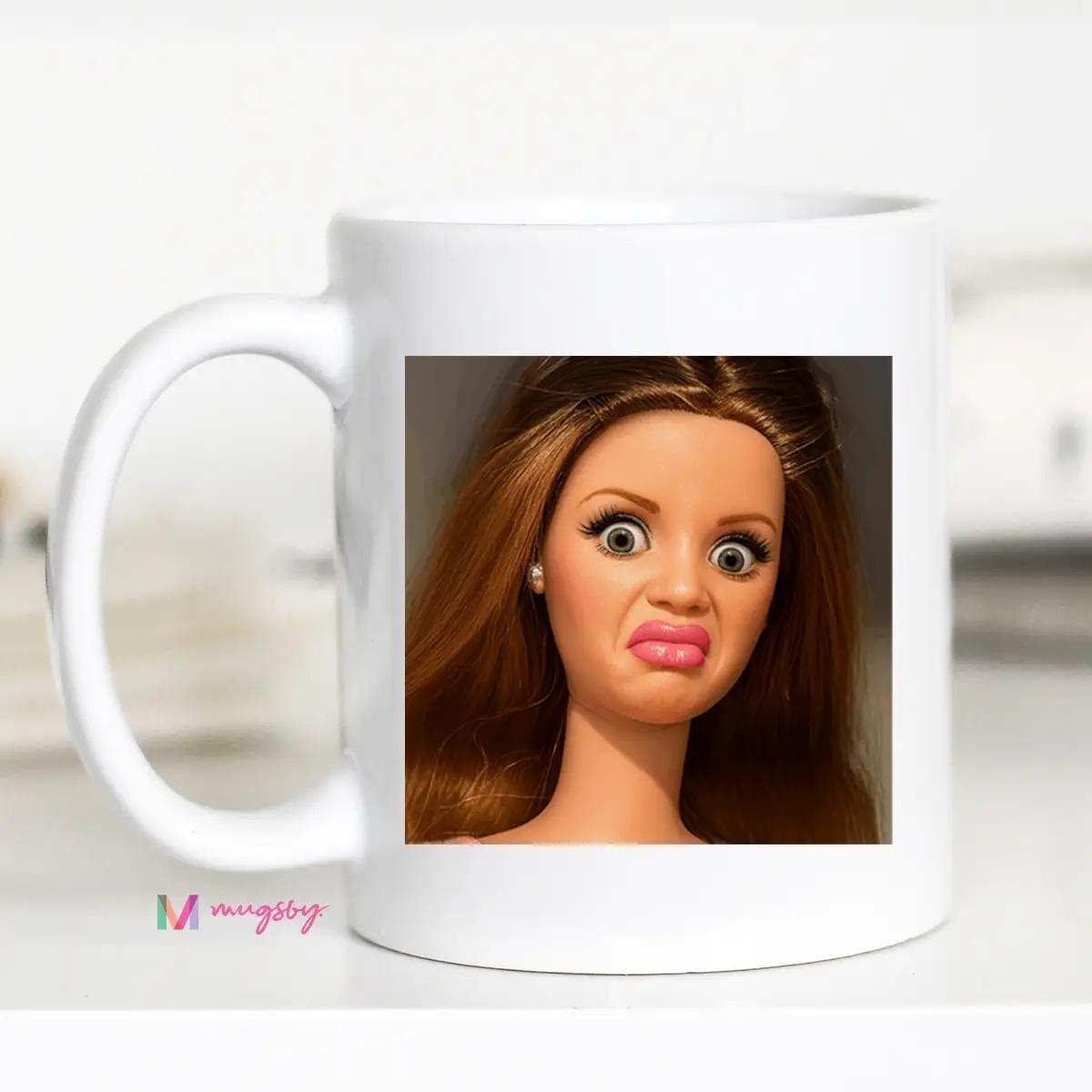 Disgusted Retro Doll Coffee Mug