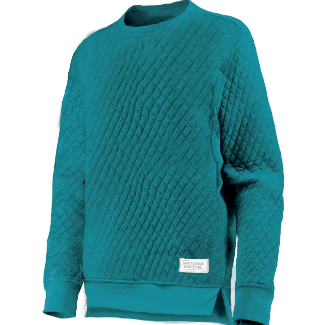 SC Quilted Sweatshirt-Topaz Blue