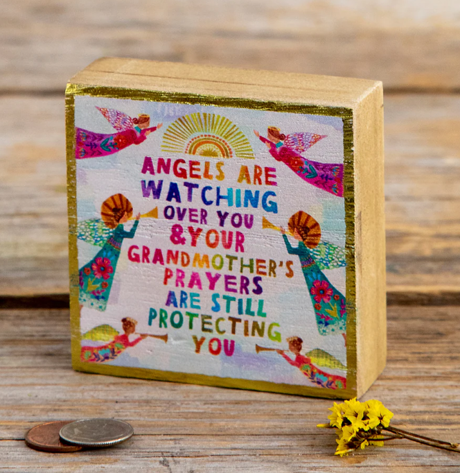 Angels Are Watching Tiny Block Keepsake