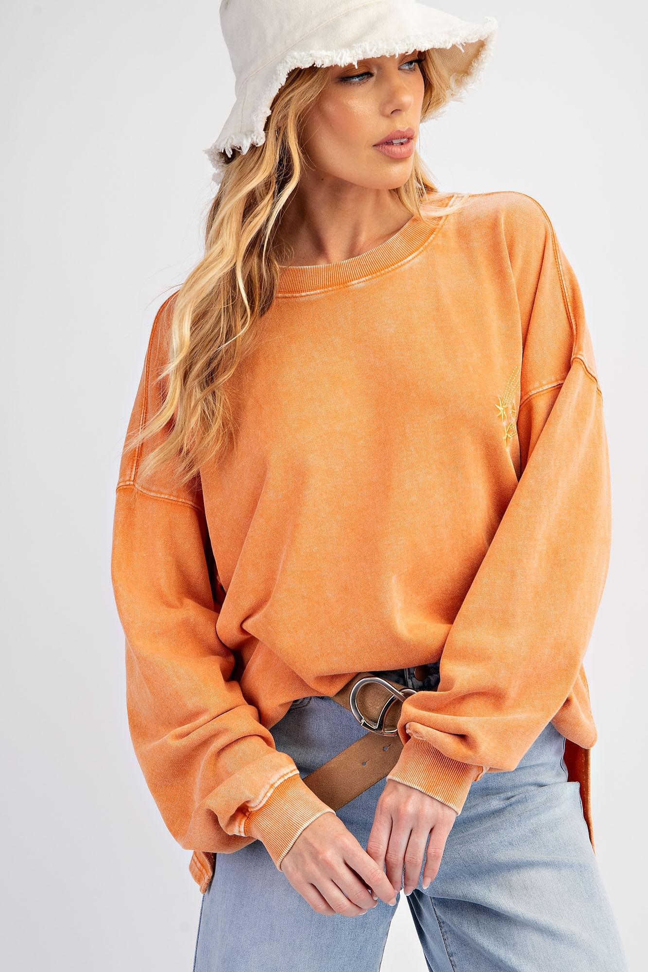 Shooting Star Mineral-Washed Pullover