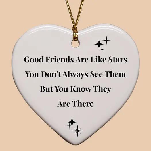 Glass Heart Ornaments