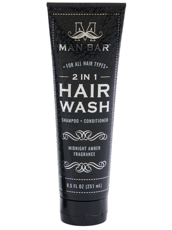 MAN BAR® 2-in-1 Hair Wash - 8.5oz - Midnight Amber