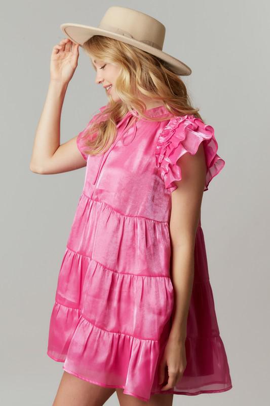 Pink Mini Baby Doll Dress