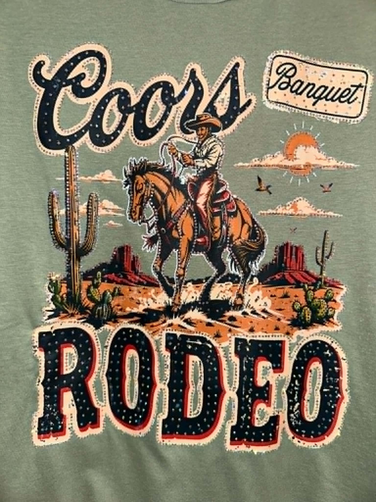 Coors Banquet Rodeo Bedazzled Tee