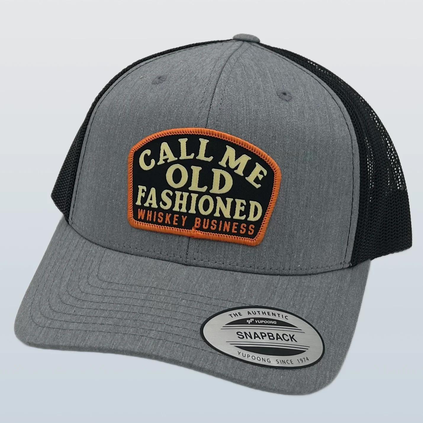 Old Fashioned Patch Hat Heather/Black
