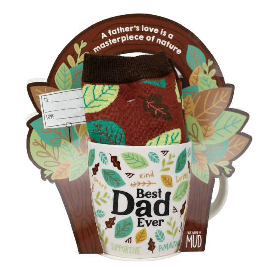 Best Dad Mug Sock Card Set