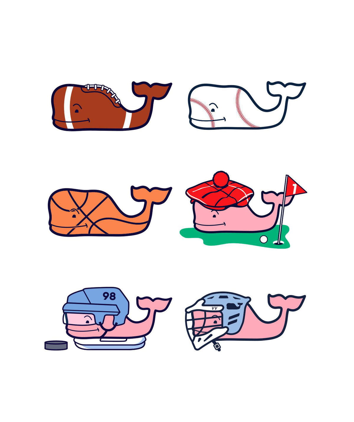 Vineyard Vines Sport Sticker Pack