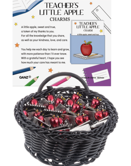 Teacher's Little Apple Charms