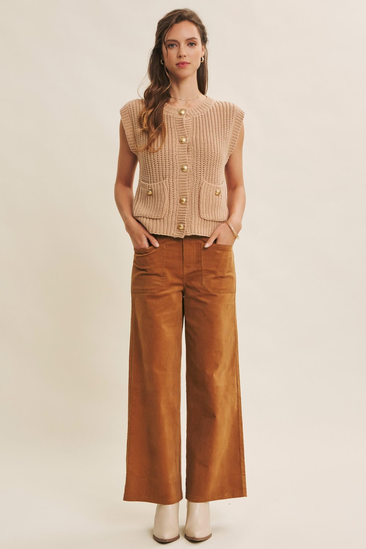 Cozy Chic Corduroy Wide-leg Pants