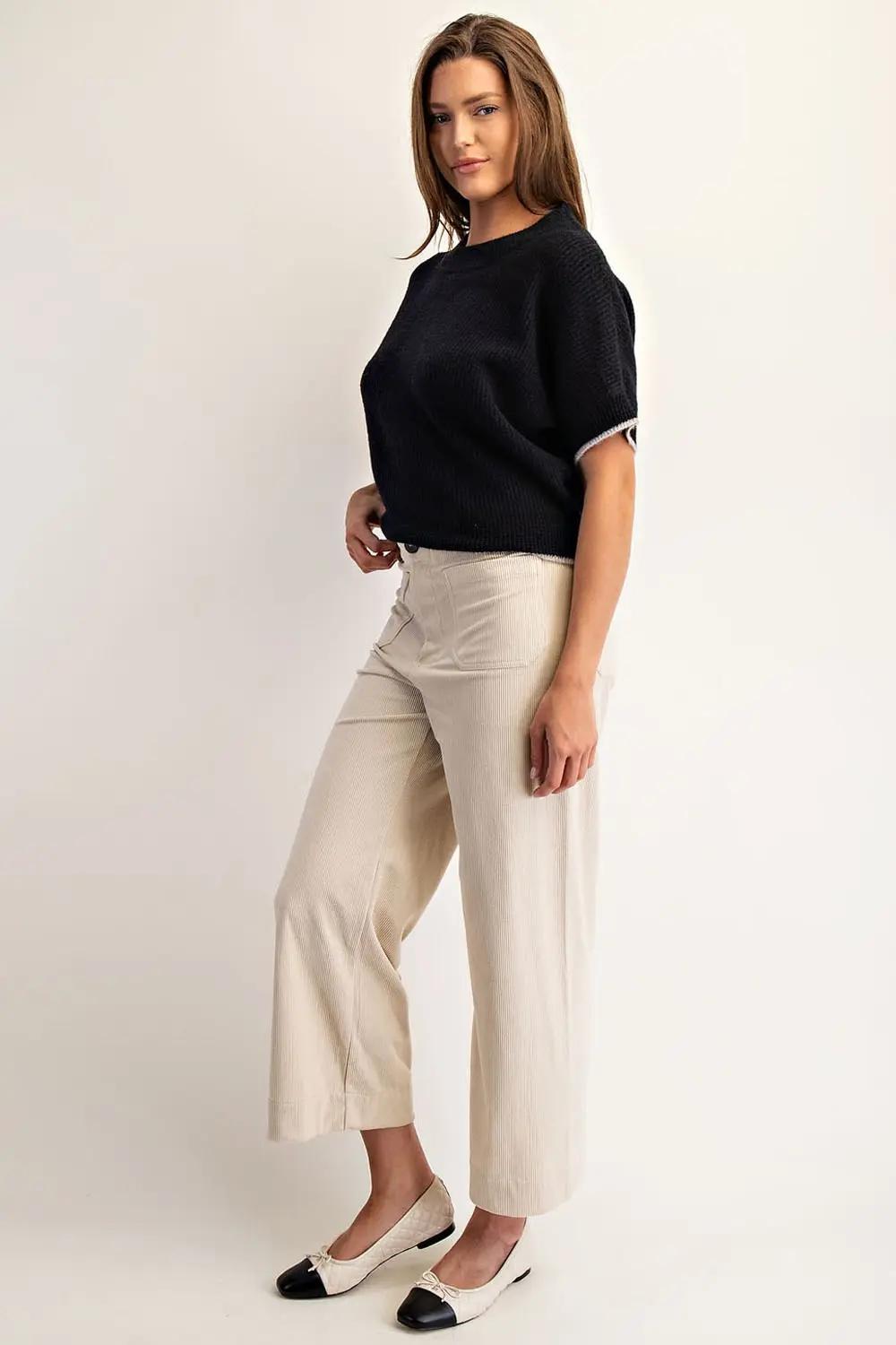 Sand Corduroy Patch Pocket Pants