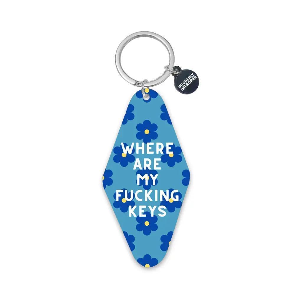 Properly Improper Motel Keychains