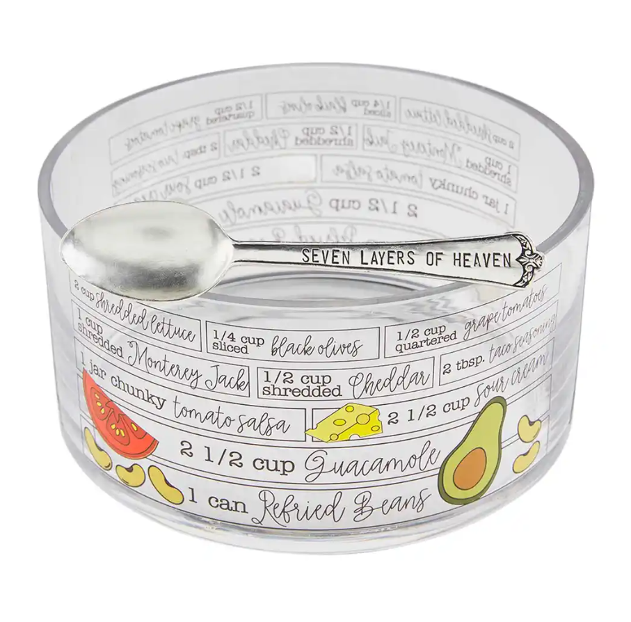 Glass 7 Layer Dip Bowl Set