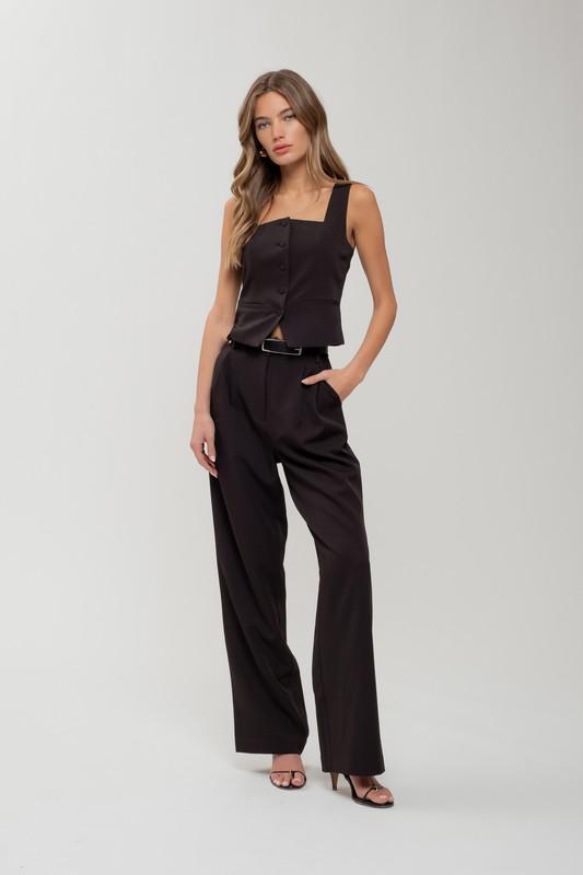 Black Pleated Dress Pants